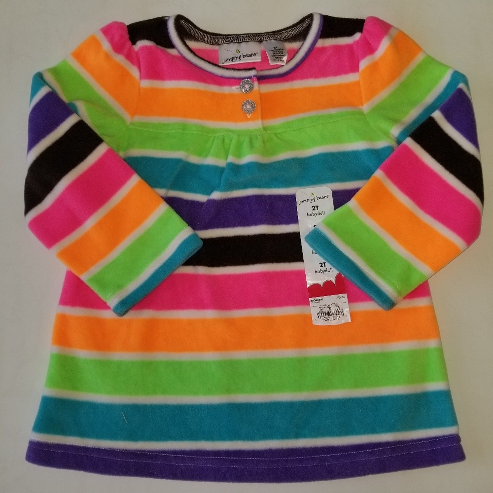 NWOT Jumping Beans Babydoll Fleece Dress Sz 2T K17